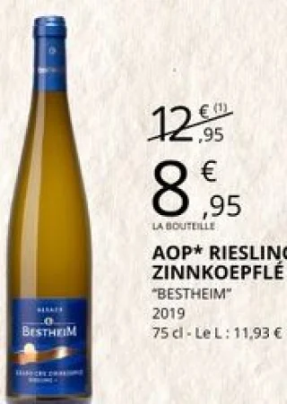 AOP Riesling Zinnkoepflé Bestheim