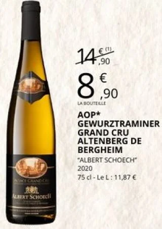 AOP* Gewurztraminer Grand Cru Altenberg de Bergheim Albert Schoech