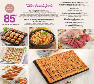 Votre formule froide Pour 10 personnes
