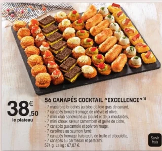 56 Canapés cocktail "Excellence"