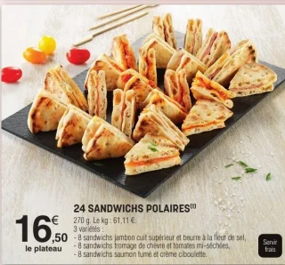 24 sandwichs polaires