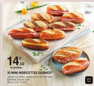 10 mini-moricettes garnies