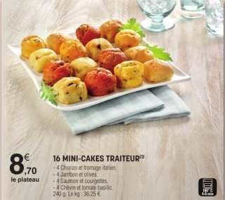 16 Mini-cakes traiteur