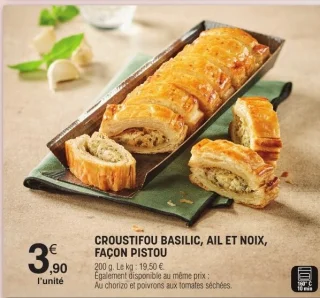 Croustifou basilic, ail et noix, façon pistou