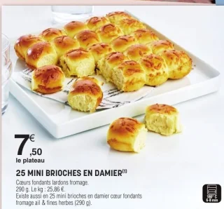 25 Mini Brioches en Damier