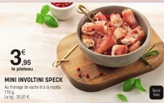 Mini involtini speck au fromage de vache et à la ricotta