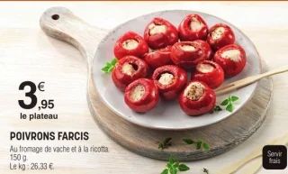 Poivrons farcis au fromage de vache et à la ricotta
