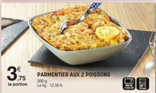 Parmentier aux 2 poissons