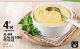 Aligot 32% de tome fraîche