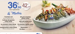 Plateau de fruits de mer Le Martrou Pour 2 personnes