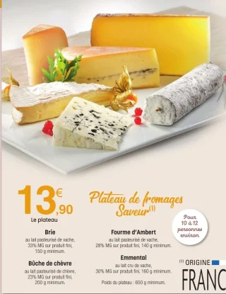 Plateau de fromages Saveur