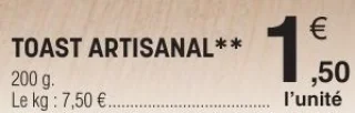 Toast artisanal