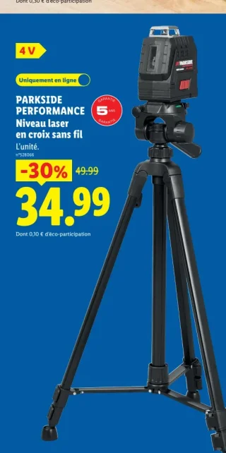 Niveau laser en croix sans fil PARKSIDE PERFORMANCE