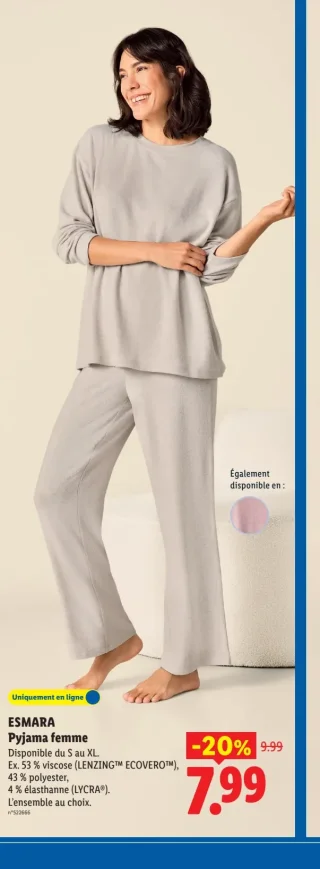Pyjama femme ESMARA