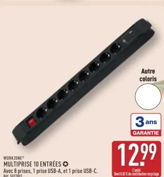 WORKZONE® MULTIPRISE 10 ENTRÉES