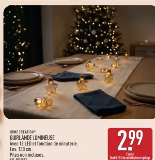 HOME CREATION® GUIRLANDE LUMINEUSE