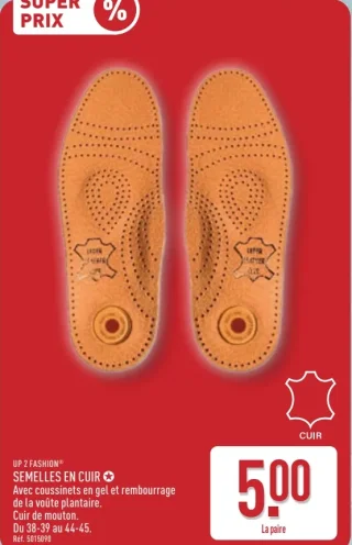 Semelles en cuir UP 2 FASHION