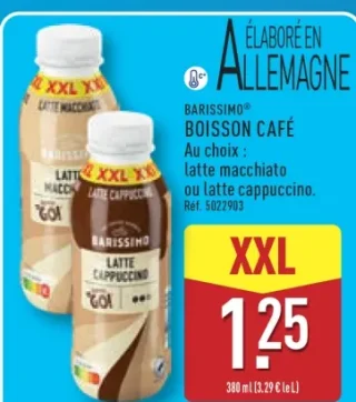 BARISSIMO® Boisson café Latte macchiato ou Latte cappuccino