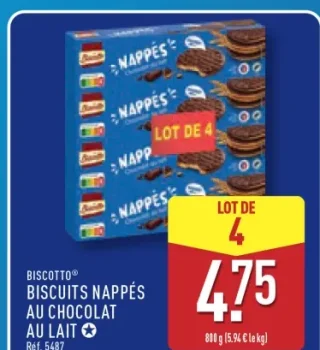 BISCOTTO® Biscuits nappés au chocolat au lait