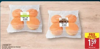 4 Beignets aux choix : pommes ou chocolat