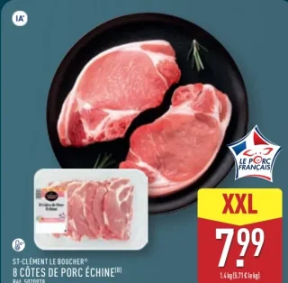 8 Côtes de porc échine ST-CLÉMENT LE BOUCHER
