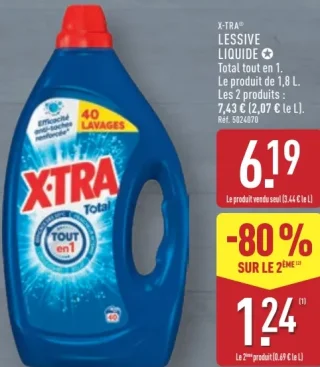 Lessive liquide Total tout en 1 X-TRA