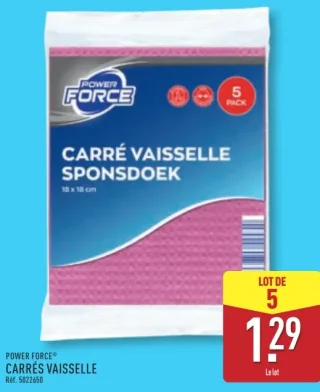 Carrés vaisselle Power Force