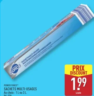 POWER FORCE Sachets multi-usages 1 L ou 3 L