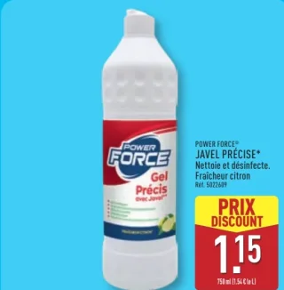 POWER FORCE Javel Précise Gel Précis avec Javel Fraîcheur citron