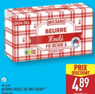Beurre moulé de Bretagne Milsani