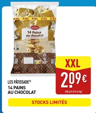 14 Pains au chocolat Les Pâtissade