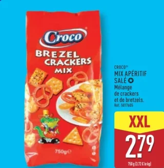 Croco Mix apéritif salé Mélange de crackers et de bretzels
