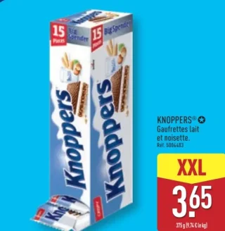 Knoppers Gaufrettes lait et noisette