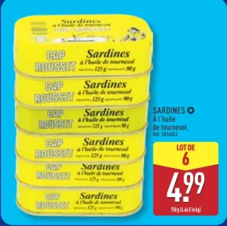 Sardines à l'huile de tournesol Cap Rousset