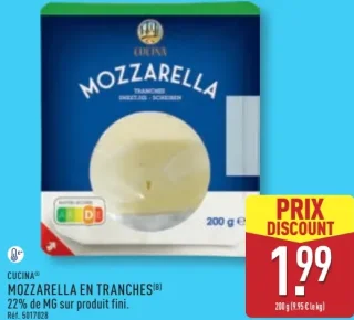 Mozzarella en tranches Cucina