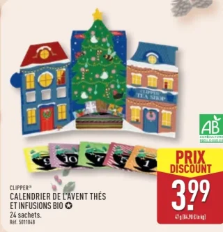 CALENDRIER DE L'AVENT THÉS ET INFUSIONS BIO Clipper®