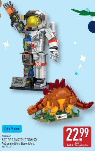 TOYLINO Set de construction Space Walk / Dinosaure
