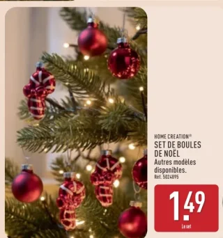 Set de boules de Noël Home Creation