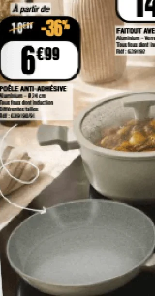 Poêle anti-adhésive en aluminium