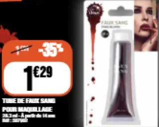 Tube de faux sang pour maquillage Mr Clown 28,3 ml