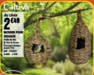 NICHOIR POUR OISEAUX Cultiva