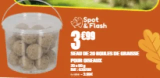 SEAU DE 20 BOULES DE GRAISSE POUR OISEAUX