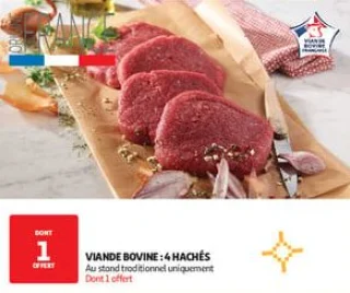 Viande bovine : 4 hachés