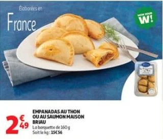 Empanadas au thon ou au saumon maison briau
