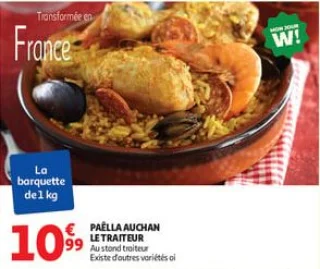 Paêlla auchan le traiteur