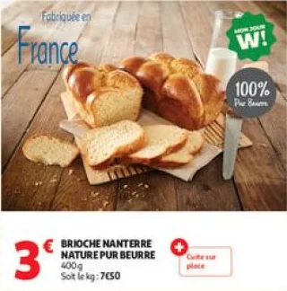 Brioche nanterre nature pur beurre