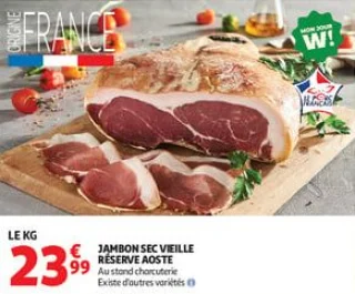 Jambon sec vieille réserve aoste