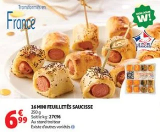16 mini feuilletés saucisse