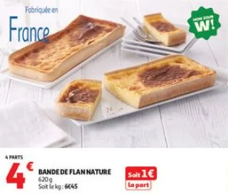 Bande de flan nature
