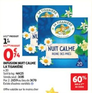 Infusion nuit calme la tisanière